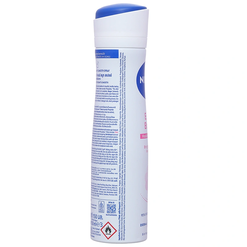 Xịt khử mùi Nivea Extra Whitening khử mùi, ngăn mồ hôi 72h chai 150ml - 4